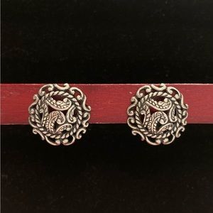 Carolyn Pollack Sterling Silver Rodeo Clip Earrings